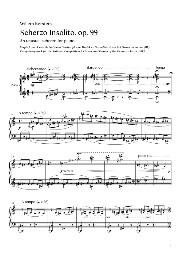 WK   Scherzo Insolito   op. 99 (NL   ENG)
